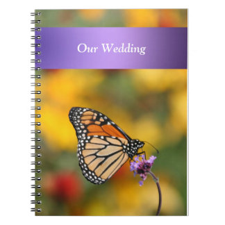 Caderno Espiral Livros de Casamento da Borboleta Monarch