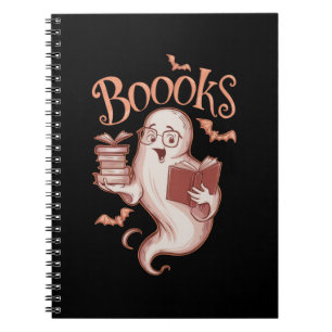 Caderno Espiral Livros de Halloween Bibliotecário Professor Leitor