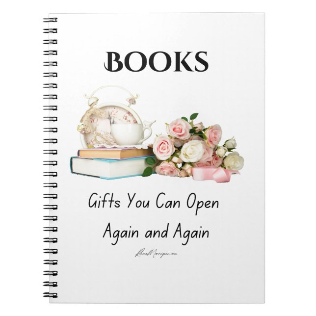 Caderno Espiral Livros Notebook ou Jounal (Frente)