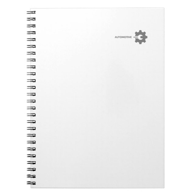 Caderno Espiral livros para automóveis, mecânicos (Frente)