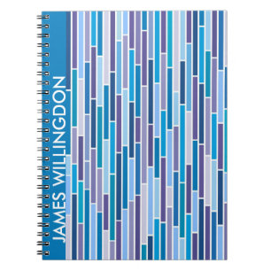 Caderno Espiral Lixado em notebook azul