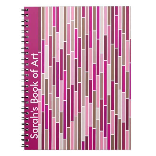 Caderno Espiral Lixado em notebook rosa (Frente)