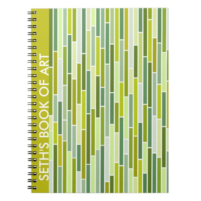 Caderno Espiral Lixado em notebook verde (Frente)