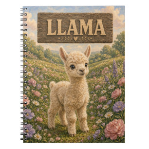 Caderno Espiral Llama Bebê Fofinho Livro de Histórias Berçário Ani
