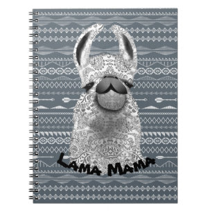 Caderno Espiral Llama Mamãe Personalizada