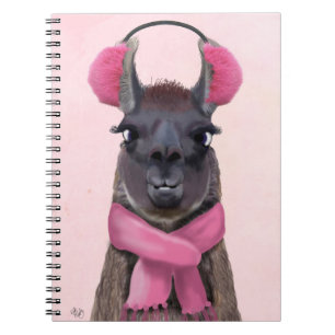 Caderno Espiral Llama Rosa