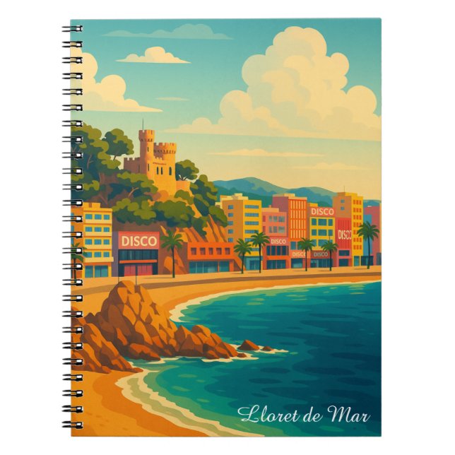 Caderno Espiral Lloret de Mar Espanha Arte (Frente)