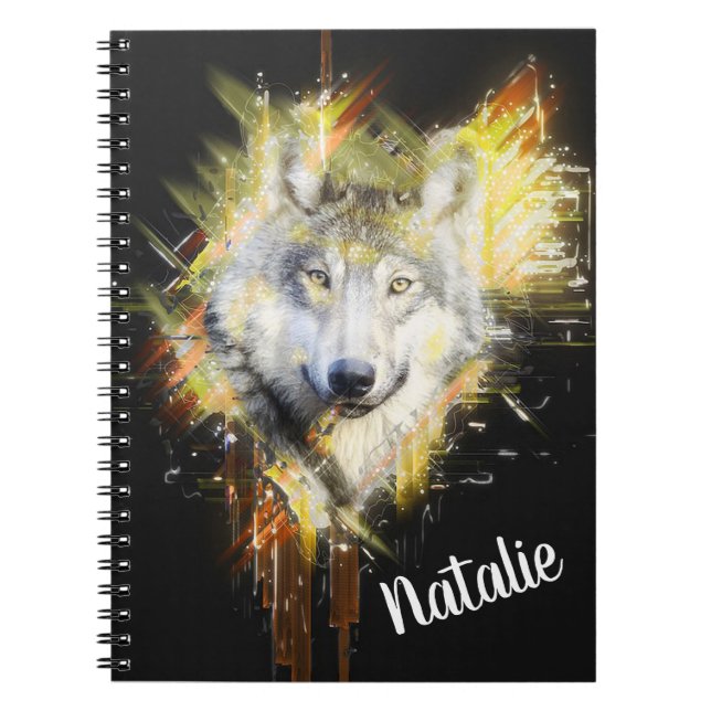 Caderno Espiral Lobo (Frente)