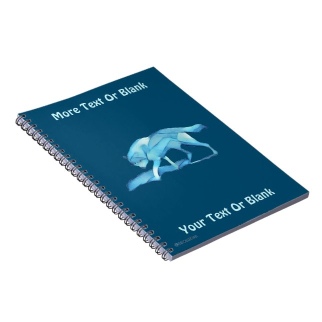 Caderno Espiral Lobo Azul (Lado Direito)