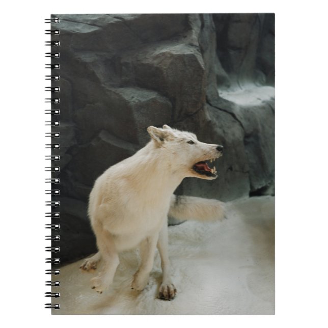 Caderno Espiral Lobo Branco (Frente)