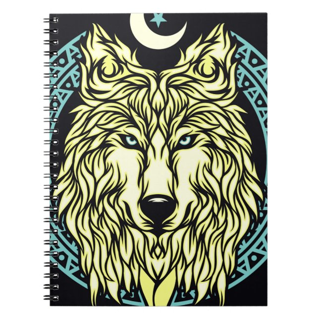 Caderno Espiral Lobo Celta (Frente)