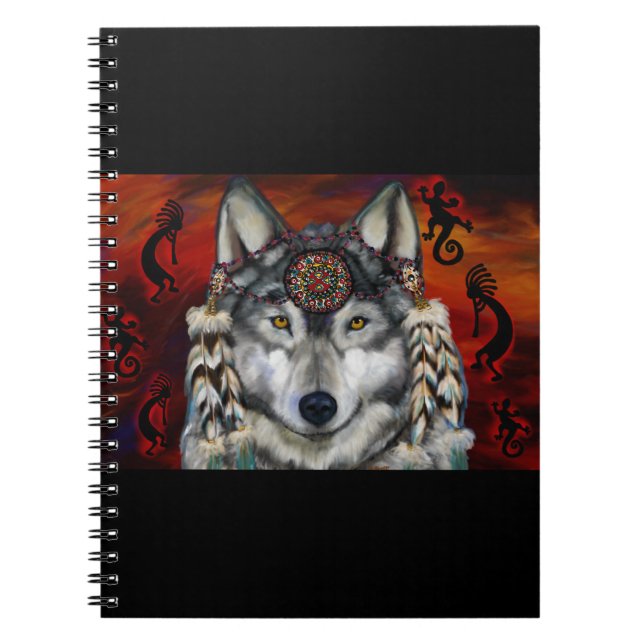 Caderno Espiral Lobo Cinzento (Frente)