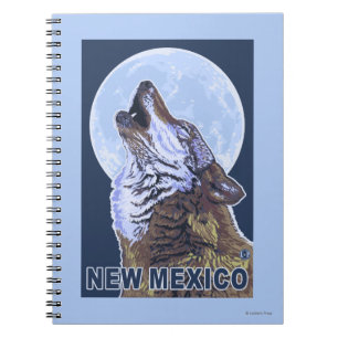 Caderno Espiral Lobo cinzento HowlingNew México