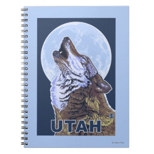 Caderno Espiral Lobo cinzento HowlingUtah