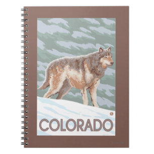 Caderno Espiral Lobo cinzento StandingColorado