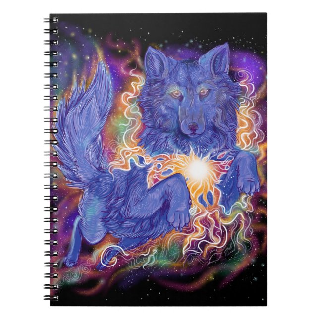 Caderno Espiral Lobo Cósmico (Frente)