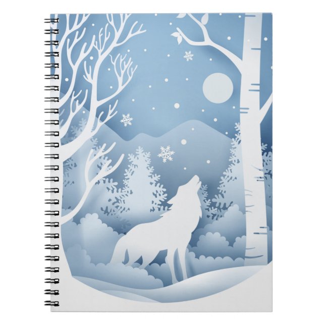 Caderno Espiral Lobo de inverno (Frente)