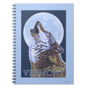 Caderno Espiral Lobo de VermontHowling