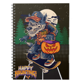 CADERNO ESPIRAL LOBO EN HALLOWEEN