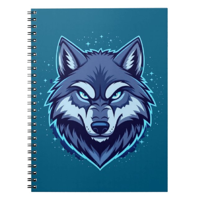 Caderno Espiral Lobo Feroz – Símbolo de Força e Liberdade (Frente)