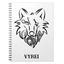 Lobo Tribal Preto e Branco