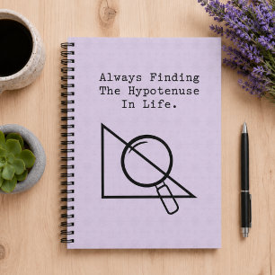 Caderno Espiral Localizador de Hipotenusa Divertido para Geeks de