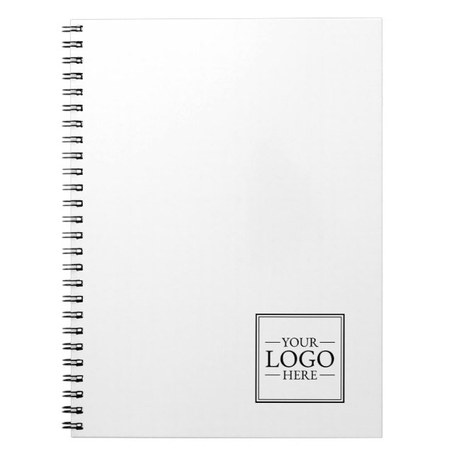 Caderno Espiral Logotipo comercial personalizado com texto persona (Frente)