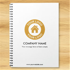 Caderno Espiral Logotipo Comercial Personalizado e Texto Promocion