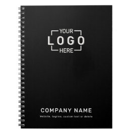 Caderno Espiral Logotipo comercial personalizado preto