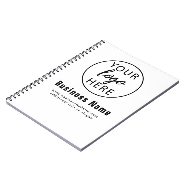 Caderno Espiral Logotipo Comercial Personalizado Simples (Left Side)