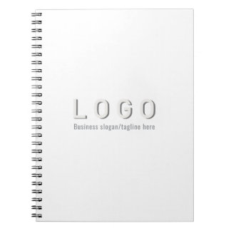 Caderno Espiral Logotipo comercial preto