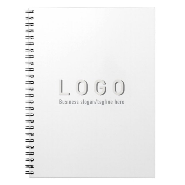 Caderno Espiral Logotipo comercial preto (Frente)
