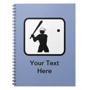 Caderno Espiral Logotipo customizável de Baseballer