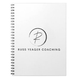 Caderno Espiral Logotipo da assinatura de coaching de Russ Yeager