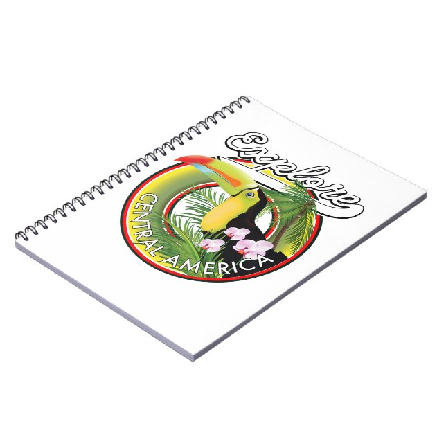 Caderno Espiral Logotipo da Explore Central America. (Left Side)