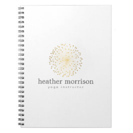 Caderno Espiral LOGOTIPO DANDELION STARBURST Dourado no notebook B