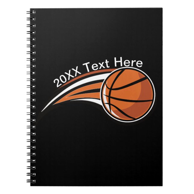 Caderno Espiral Logotipo de basquete personalizado (Frente)