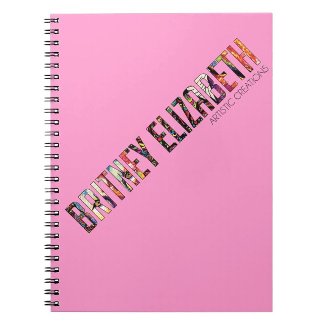 Caderno Espiral Logotipo de Britney Elizabeth (Frente)