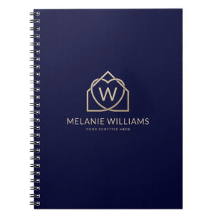 Caderno Espiral Logotipo de corretor de imóveis para promoção de i