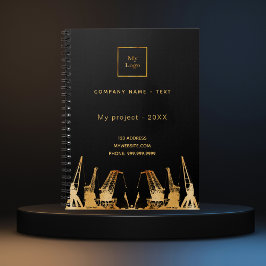 Caderno Espiral logotipo de empresa de guindastes de construção de