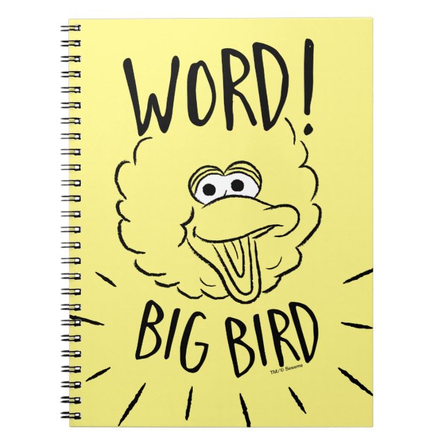 Caderno Espiral Logotipo de skate do Big Bird - Palavra! Big Bird (Frente)