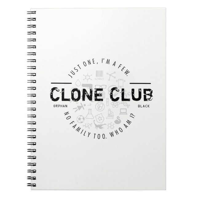 Caderno Espiral Logotipo do clube do clone (Frente)