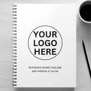 Caderno Espiral Logotipo e texto de empresa personalizados l Promo
