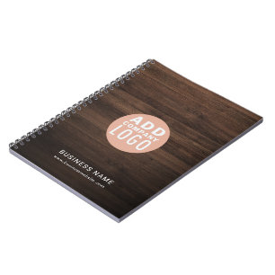 Caderno Espiral Logotipo Empresarial Agente Imobiliário Madeira