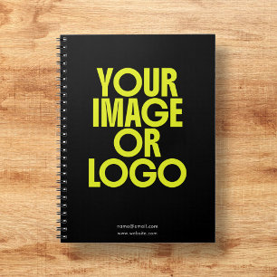 Caderno Espiral Logotipo Empresarial Escolar Foto Minimalista Pret