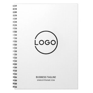 Caderno Espiral Logotipo Empresarial Personalizado com Texto Perso