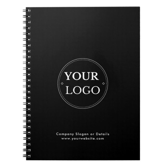 Caderno Espiral Logotipo Empresarial Profissional Simples Moderno  (Frente)