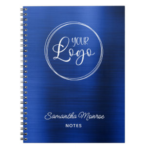 Caderno Espiral Logotipo Empresarial Reunião de Folha de Naval Rea