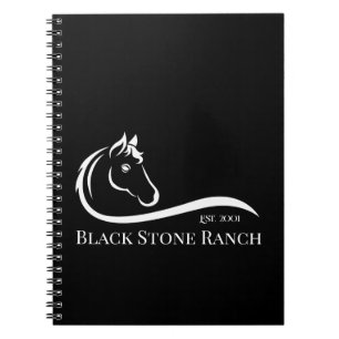 Caderno Espiral Logotipo equestre Raça equestre marca estável