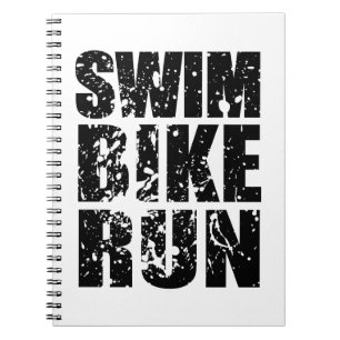 Caderno Espiral Logotipo legal do Triathlon para todos os amantes